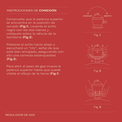 Regulador de gas de 30 mbar