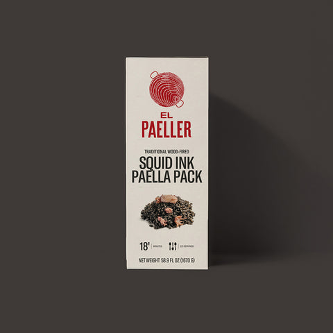 Squid Ink Paella Pack by El Paeller - wood-fired squid ink broth with rice kit
