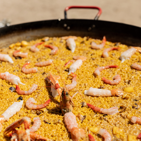 Caldo de marisco y morralla a leña