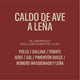 Caldo de ave a leña