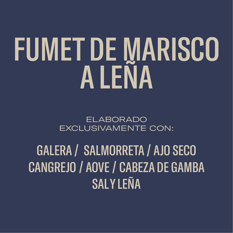 Fumet de marisco a leña