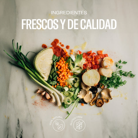 Caldo vegano a leña